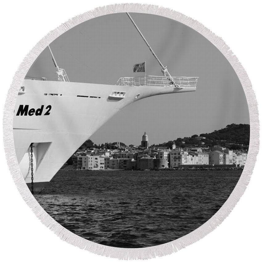 Club Med 2 Round Beach Towel featuring the photograph Club Med Saint-Tropez by Tom Vandenhende