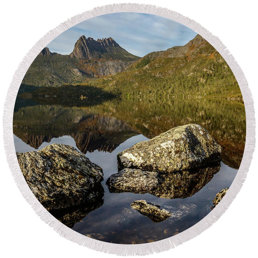 National Park Round Beach Towel featuring the photograph Cradle Mountain 05 by Werner Padarin