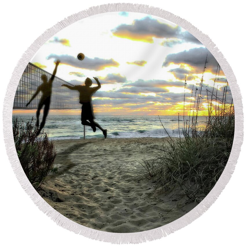 2d Round Beach Towel featuring the digital art Edit Challenge 68b by Brian Wallace