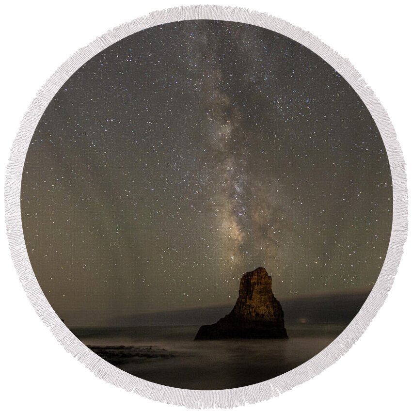 Night Round Beach Towel featuring the photograph Eternity by Alex Lapidus