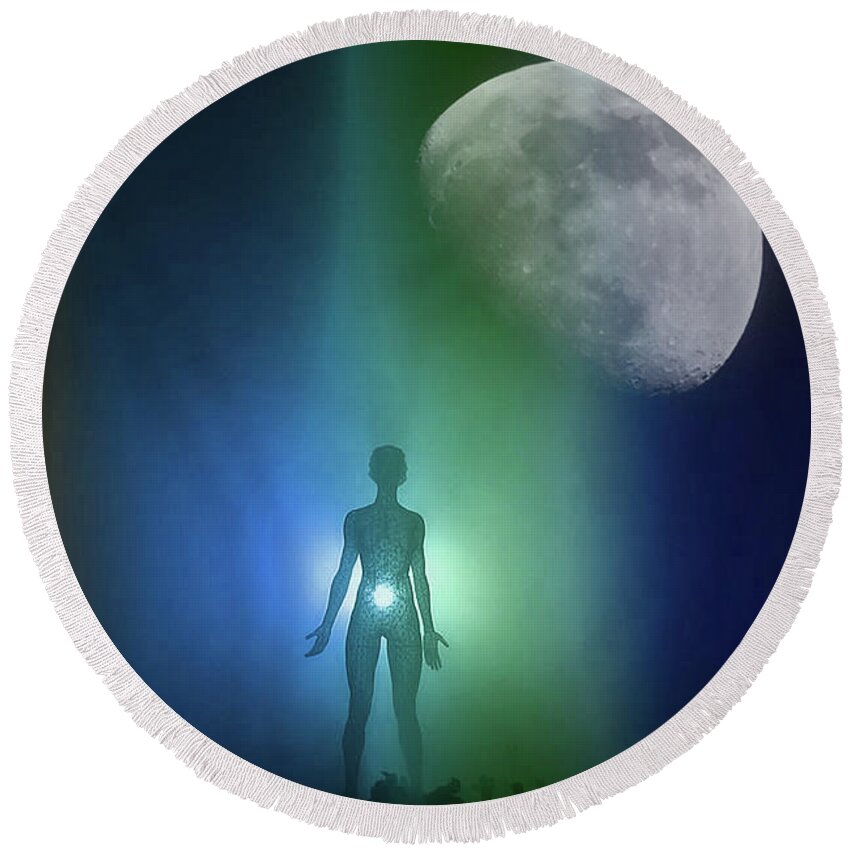 Extraterrestrial Round Beach Towel featuring the photograph Extraterrestrial Breath by Carl Moore