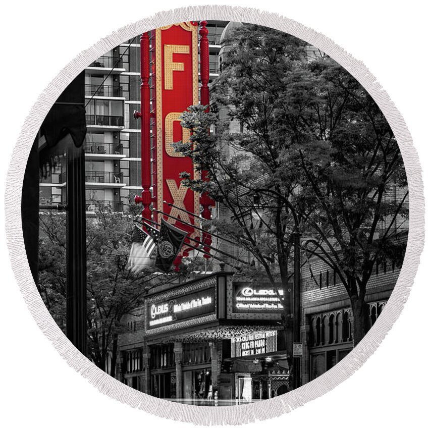 Fox Theater Round Beach Towel featuring the photograph Fabulous FOX Theater by Doug Sturgess