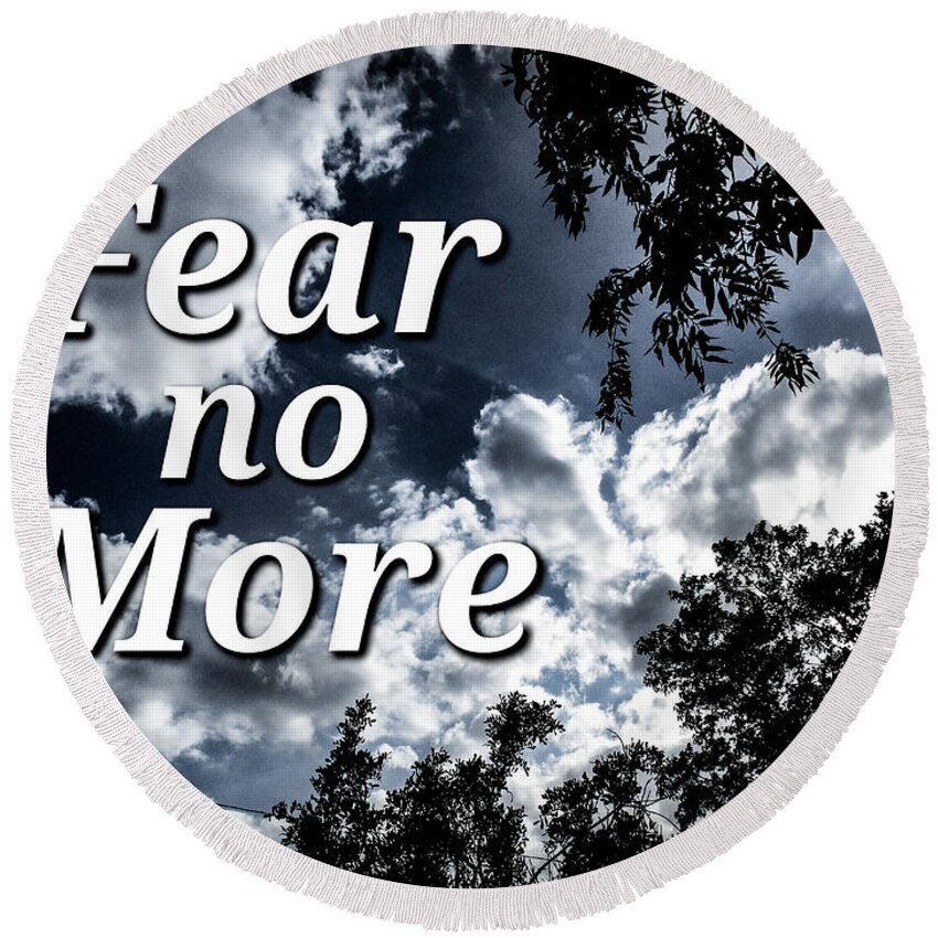 Fear No More Round Beach Towel featuring the photograph Fear No More by W Craig Photography