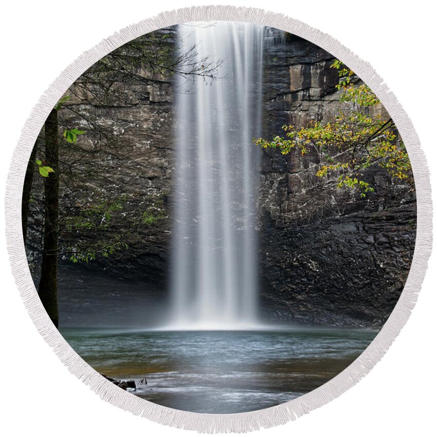 Foster Falls Round Beach Towel featuring the photograph Foster Falls 13 by Phil Perkins