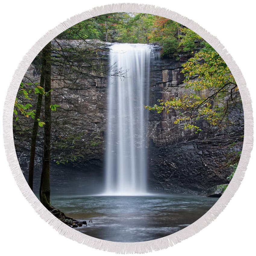 Foster Falls Round Beach Towel featuring the photograph Foster Falls 14 by Phil Perkins