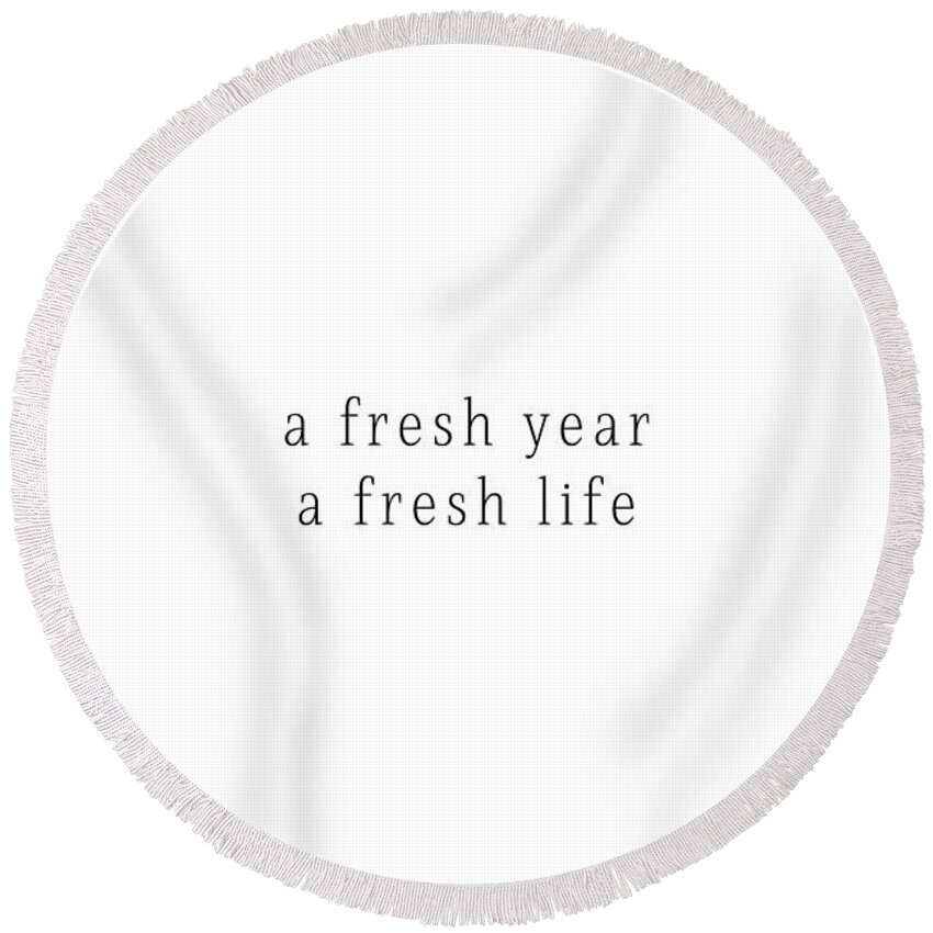 Minimalism Round Beach Towel featuring the photograph Fresh Year by Andrea Anderegg