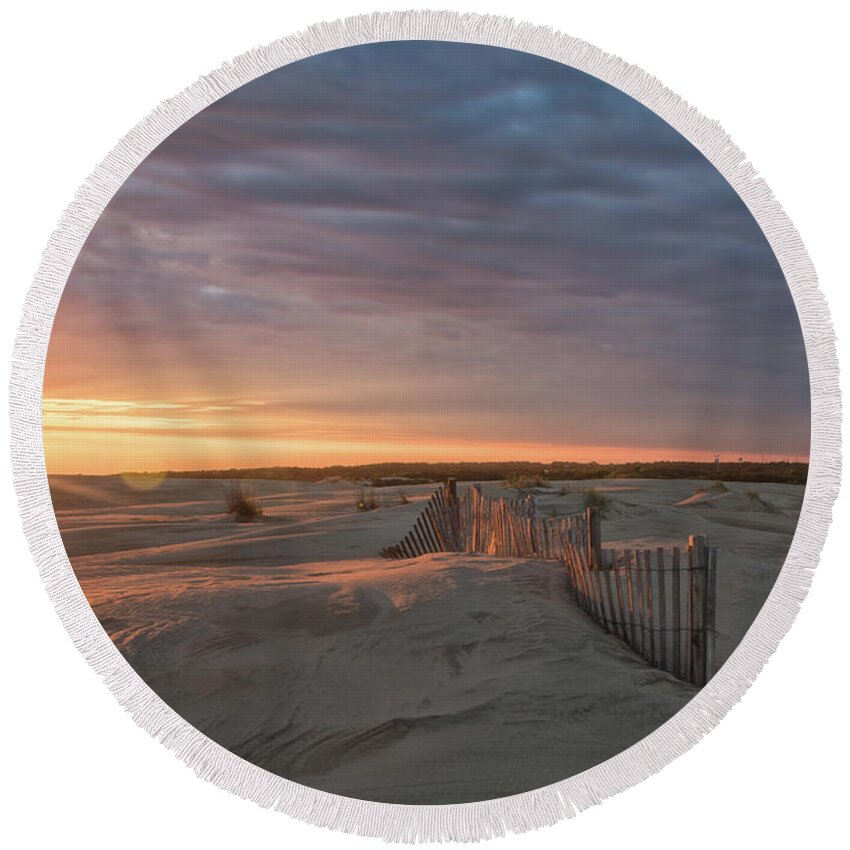 Golden Treasures Round Beach Towel featuring the photograph Golden Treasures by Russell Pugh