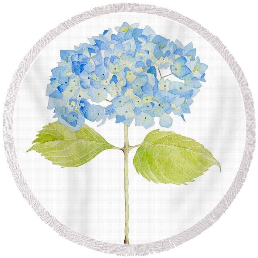 Hydrangea Round Beach Towel featuring the painting Happy Day by Catherine Bede