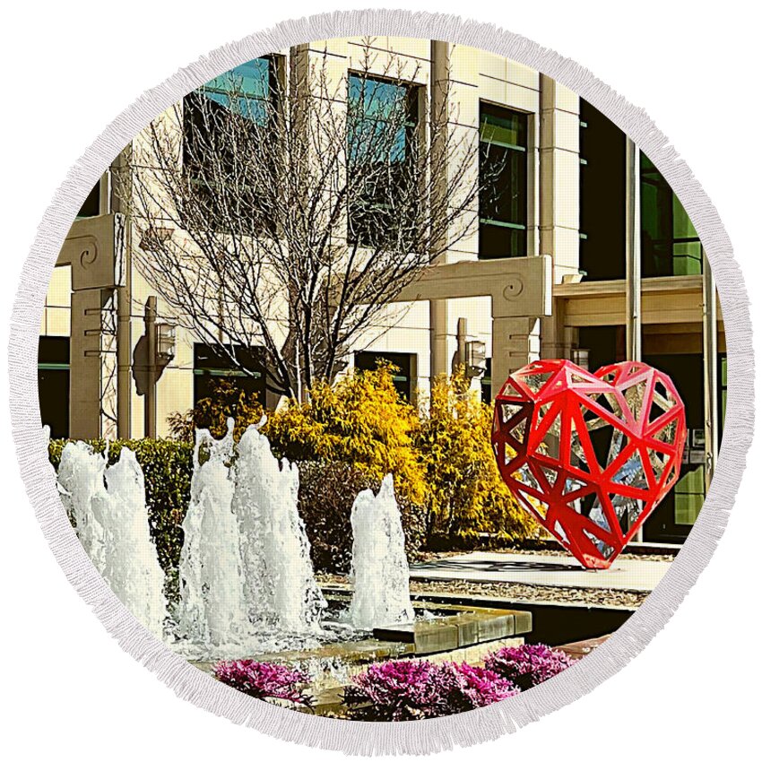 Greenville Round Beach Towel featuring the photograph Have a Heart 3 by Lee Darnell