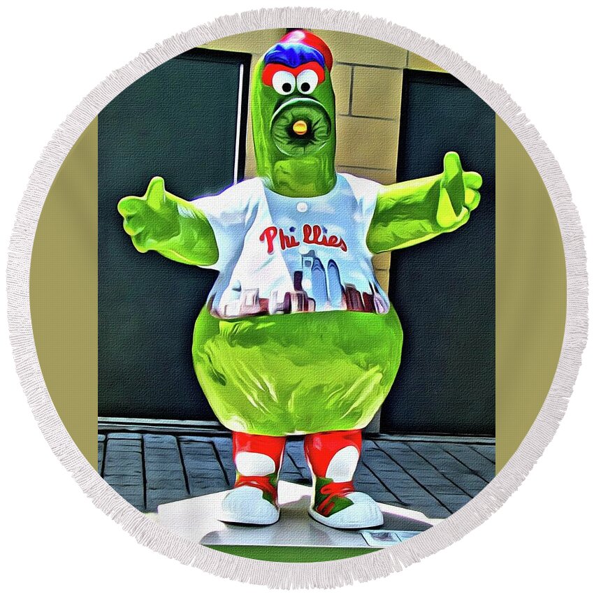 Alicegipsonphotographs Round Beach Towel featuring the photograph He's Phanatic by Alice Gipson