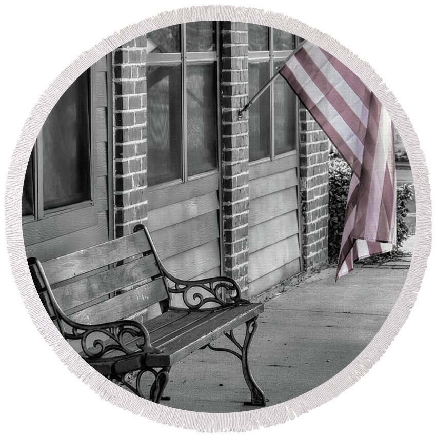 Urban Round Beach Towel featuring the photograph Hometown Glory by Richard Rizzo