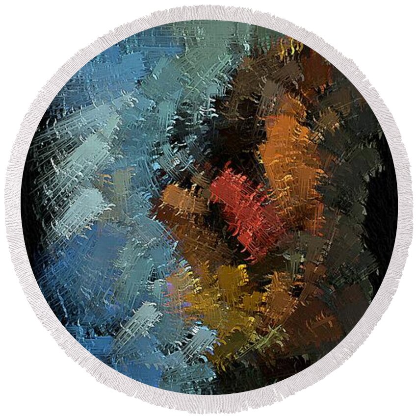 Earth Round Beach Towel featuring the digital art Illusion 1 by David Manlove