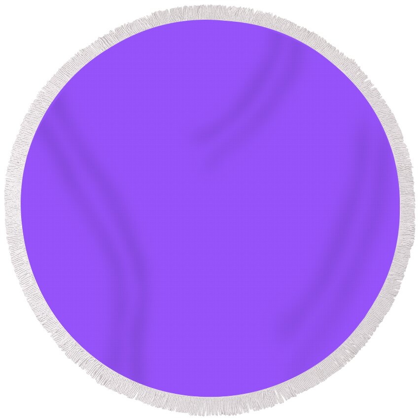 Irrigo Purple Round Beach Towel featuring the digital art Irrigo Purple by TintoDesigns