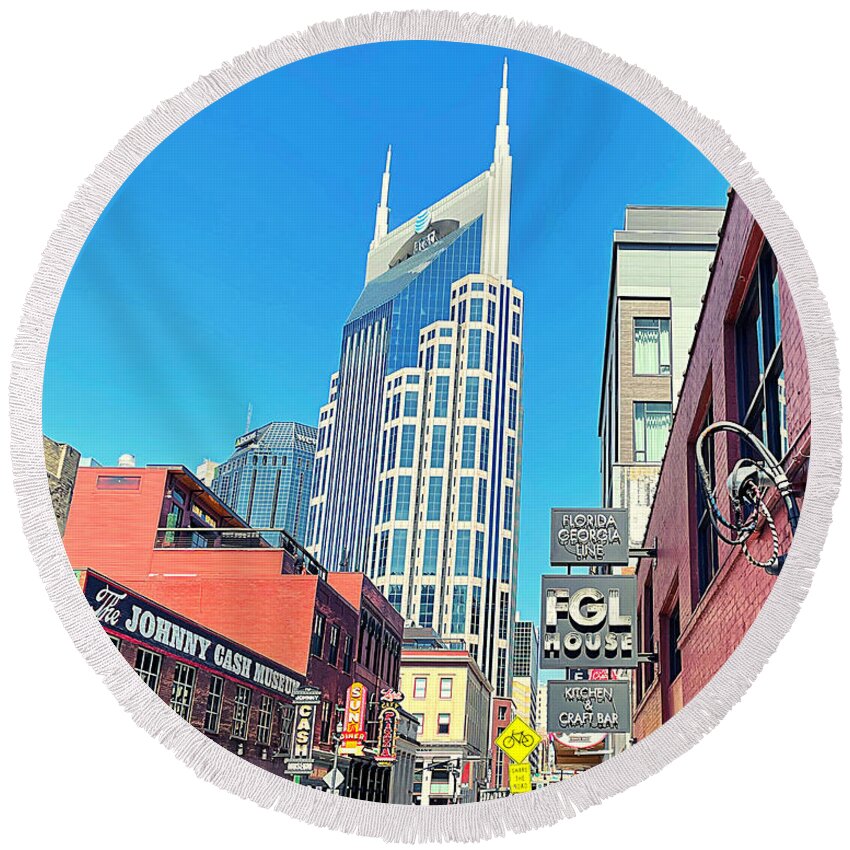 Nashville Round Beach Towel featuring the photograph Is That You Batman? by Lee Darnell