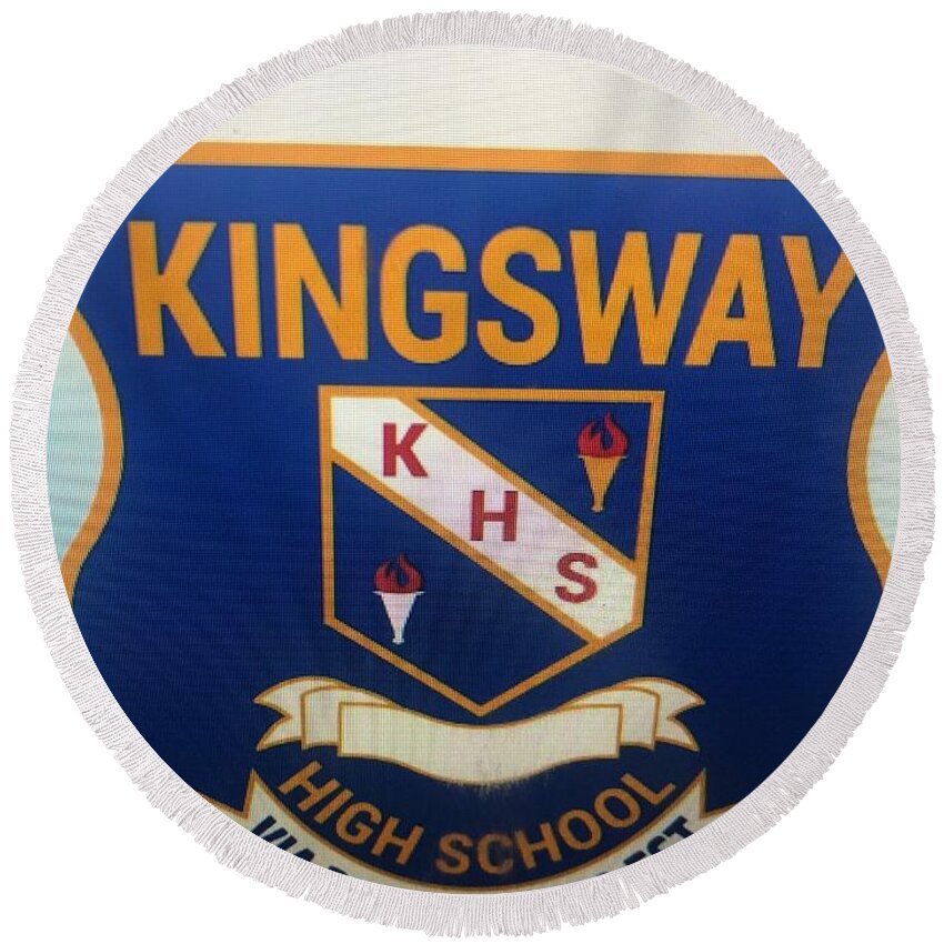  Round Beach Towel featuring the photograph Kingsway High School by Trevor A Smith
