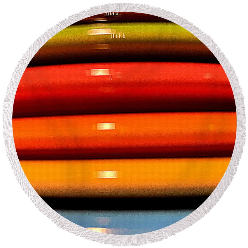 Kitchen Round Beach Towel featuring the photograph Kitchen Abstract by Lee Darnell