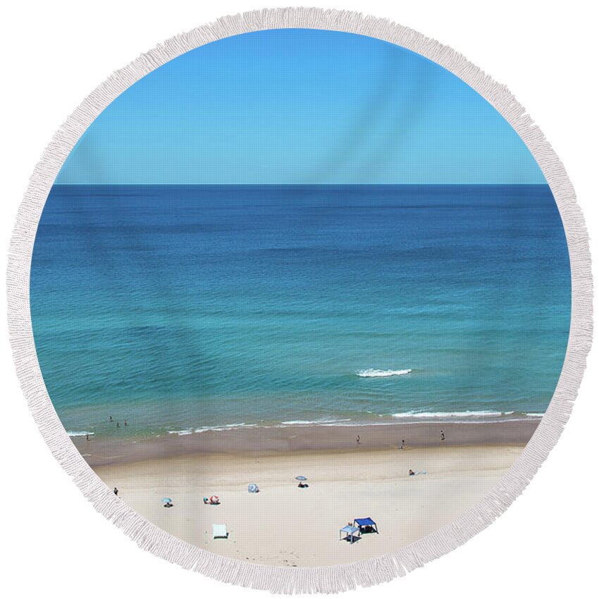 Australian Beaches Round Beach Towel featuring the photograph Lazy Sundays by Az Jackson