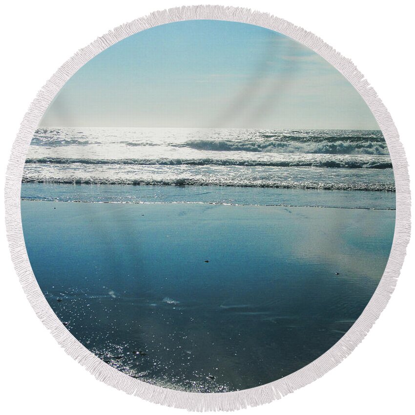 Ocean Round Beach Towel featuring the photograph Lincoln City, Oregon 2 by Toni Somes