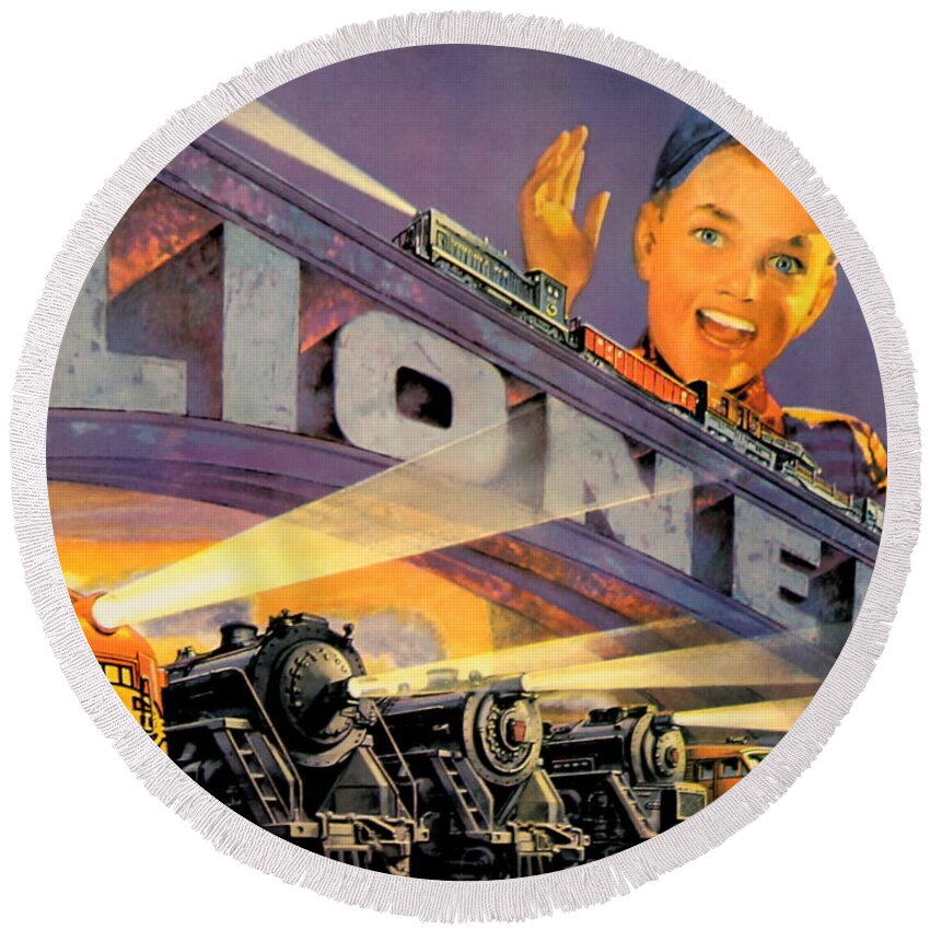 Lionel Trains Round Beach Towel featuring the photograph Lionel 1 by Imagery-at- Work
