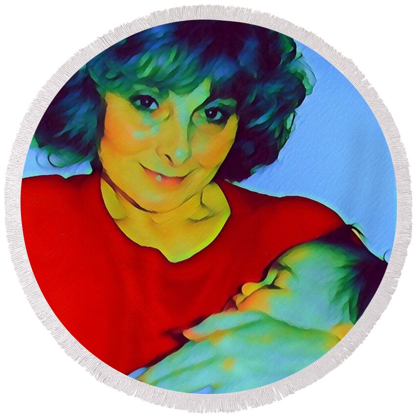 First Time Grandmother Round Beach Towel featuring the photograph Love Is...Being a Grandmother by Juliette Becker
