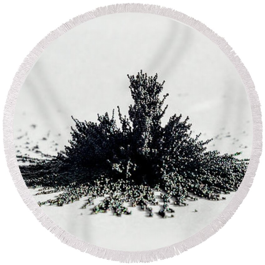 Magnetic Explosion Round Beach Towel featuring the photograph Magnetic Explosion 02 by Weston Westmoreland