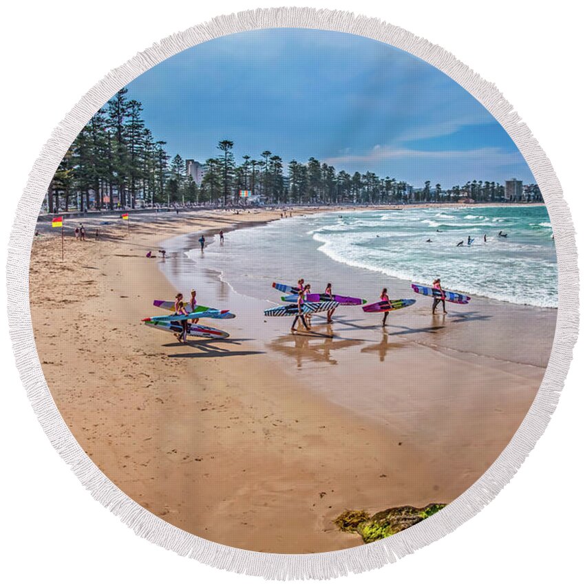 Manly Round Beach Towels