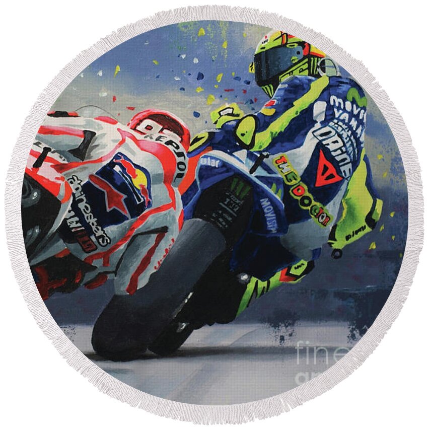 Motogp Round Beach Towels