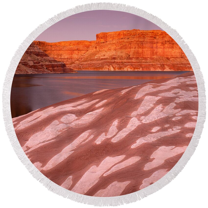 Bradley Cove Round Beach Towel featuring the photograph Marshmallow by Peter Boehringer