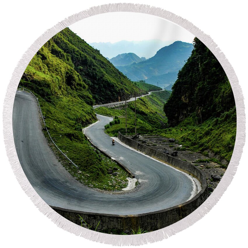 Northern Round Beach Towel featuring the photograph Memory Lane - Ha Giang Province, Northern Vietnam by Earth And Spirit
