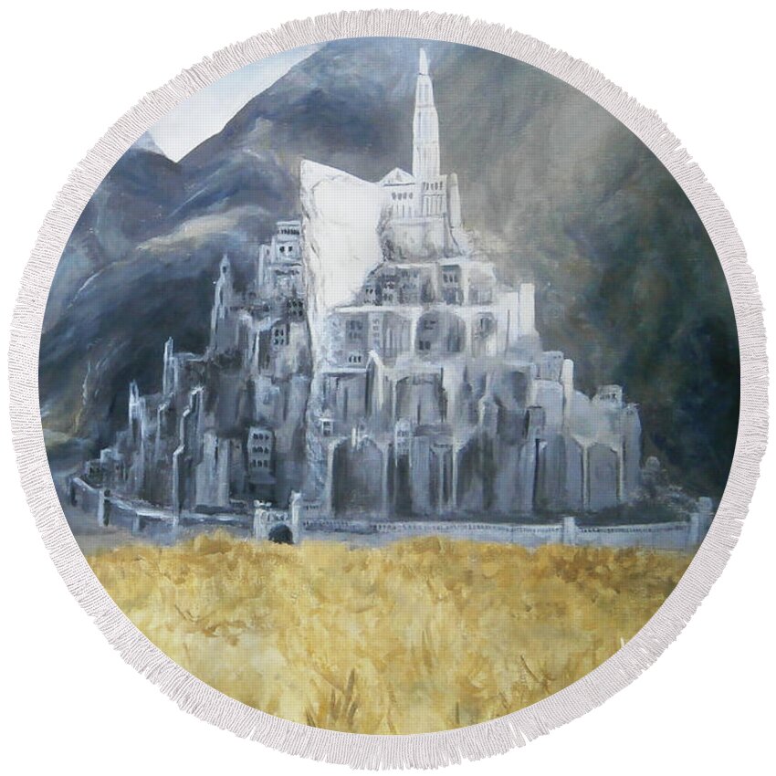 Minas Tirith, The White City Painting - Kingdom of Gondor Art Jigsaw Puzzle  by Aneta Soukalova - Pixels