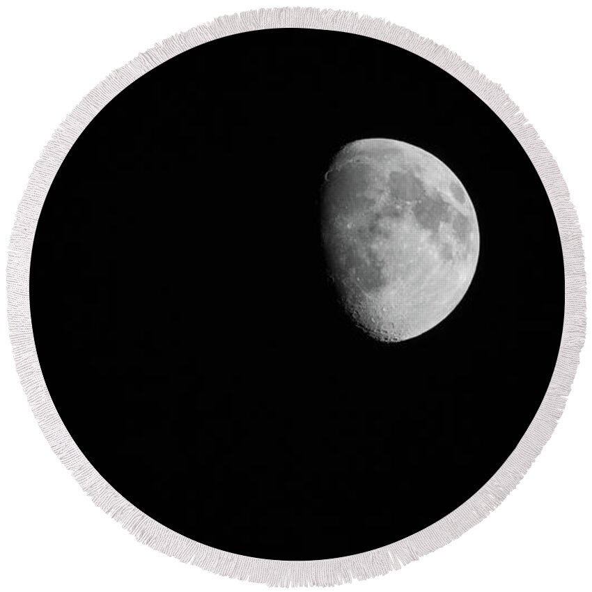 Moon Round Beach Towel featuring the photograph Moon of the night by Jim Whitley