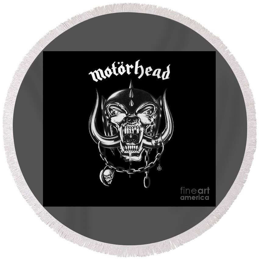 Motor Head Round Beach Towel featuring the photograph Motorhead by Action