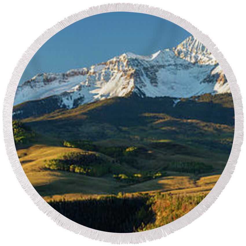  Round Beach Towel featuring the photograph Mt. Willson Colorado by Wesley Aston