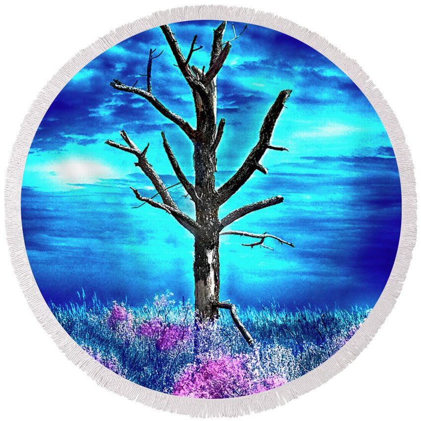 Infrared Round Beach Towel featuring the photograph Old Growth New Growth by Anthony M Davis