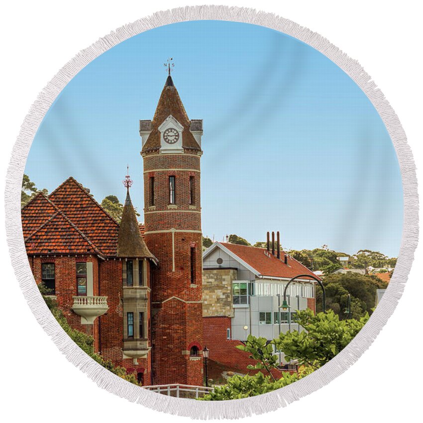 Albany Round Beach Towel featuring the photograph Old Post Office, Albany, Western Australia #2 by Elaine Teague