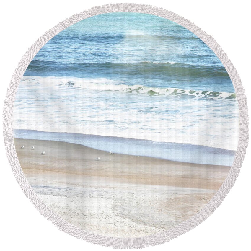 Florida Round Beach Towel featuring the photograph Old School Florida No. 1 by Becqi Sherman