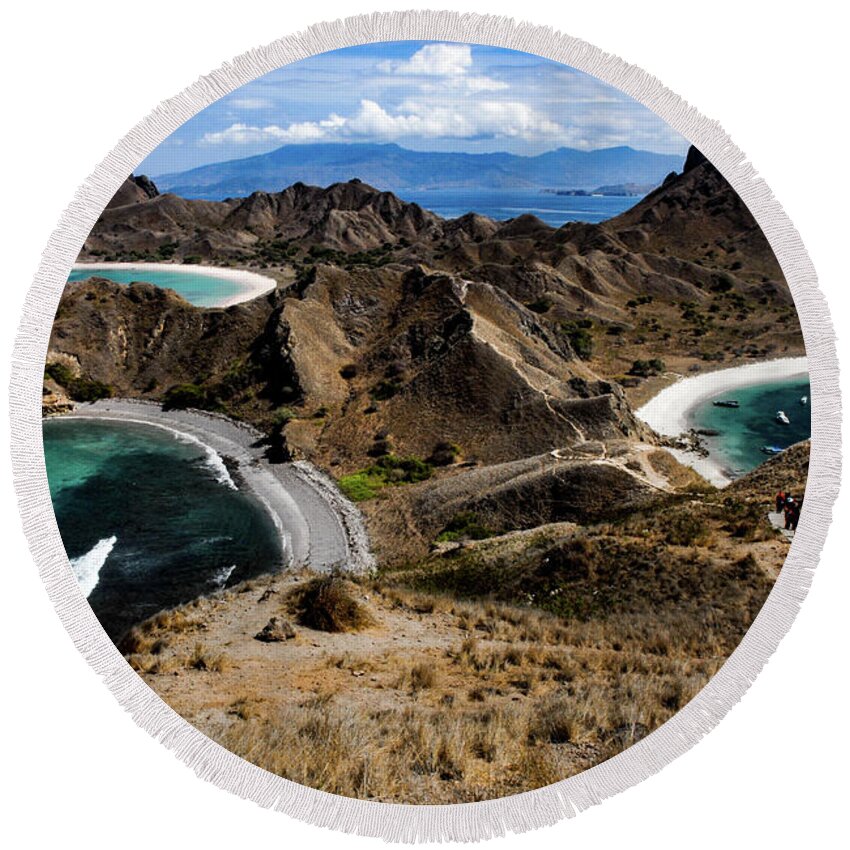 Padar Round Beach Towel featuring the photograph Eternity - Padar Island. Flores, Indonesia by Earth And Spirit