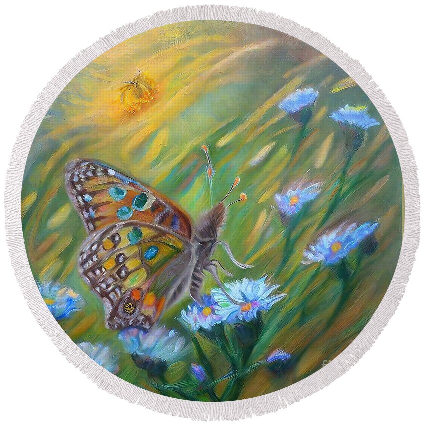 Butterflies For Sale Round Beach Towels