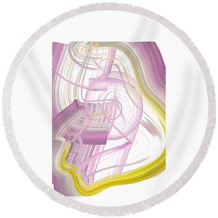 Periwinkle Round Beach Towel featuring the digital art Periwinkle photo by Scott S Baker