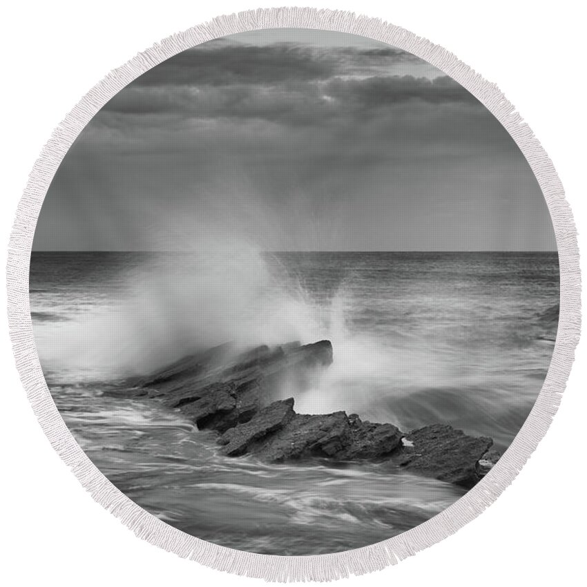 Dorset Round Beach Towel featuring the photograph Peveril Point, Dorset, England, UK by Sarah Howard