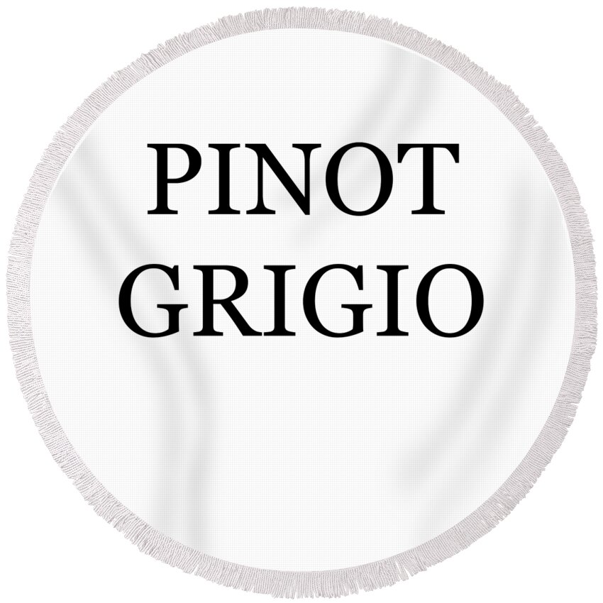 Halloween Round Beach Towel featuring the digital art Pinot Grigio Wine Costume by Flippin Sweet Gear