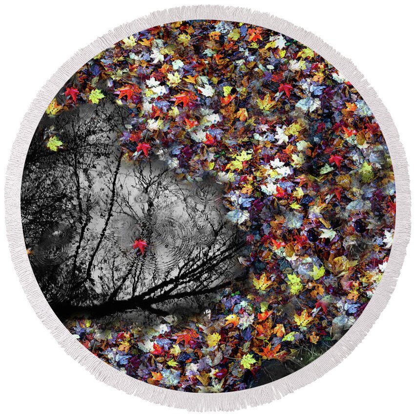 Pollock Round Beach Towel featuring the photograph Pollacks Pool by Wayne King