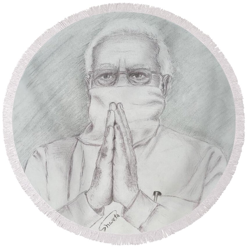 Narendra Modi, Drawing by Artist Manoj Shukla | Artmajeur