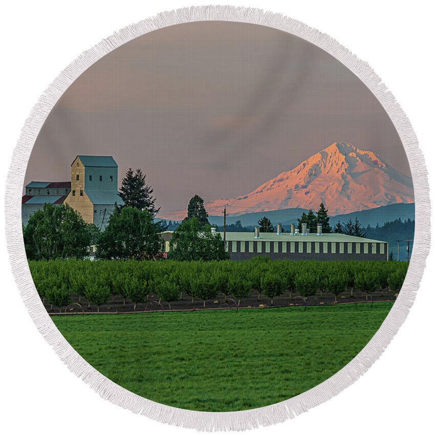  Round Beach Towel featuring the photograph Pratum in the valley by Ulrich Burkhalter