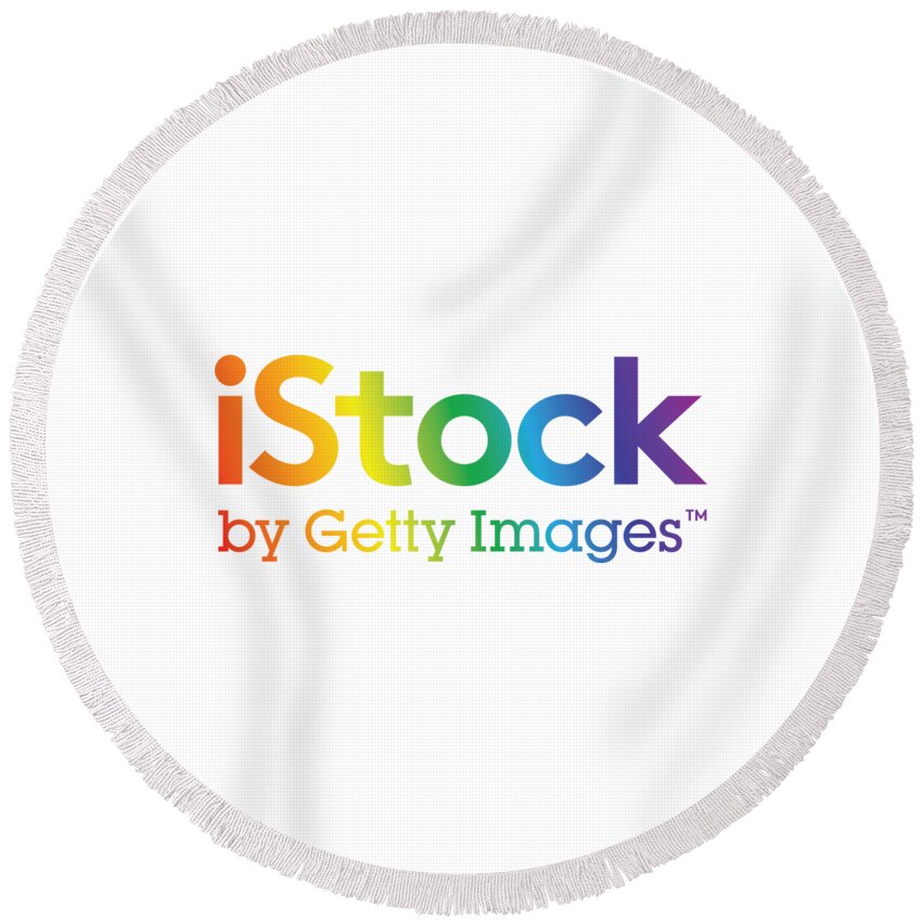 Getty Images Logo Round Beach Towel featuring the digital art Logo Pride 003 by Getty Images