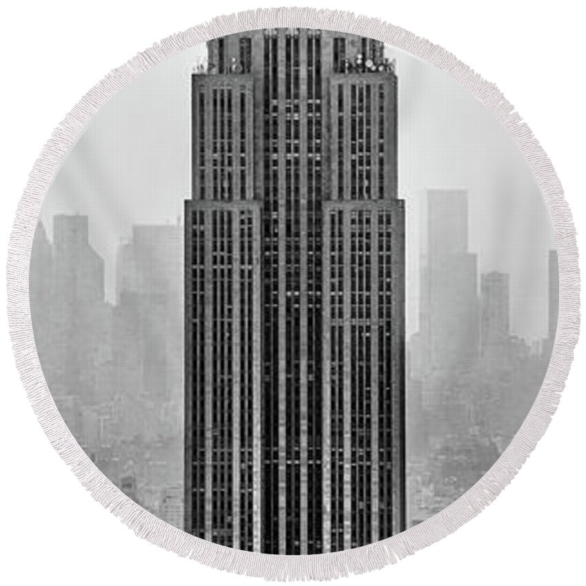 Empire State Building Round Beach Towel featuring the photograph Pride Of An Empire by Az Jackson