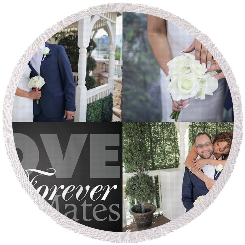  Round Beach Towel featuring the photograph Mr. and Mrs. Moore by Debra Sabeck