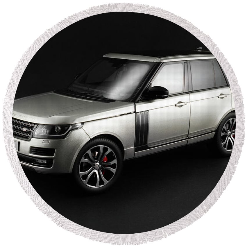 Range Rover Round Beach Towel featuring the photograph Range Rover SVAutobiography by Evgeny Rivkin