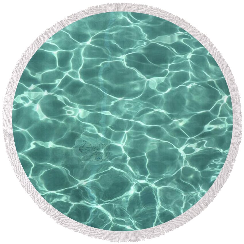 Water Round Beach Towel featuring the photograph Ripples by On da Raks