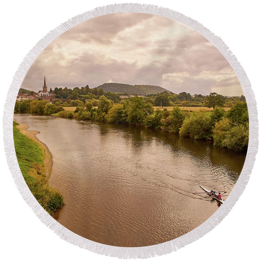 Ross-on-wye Round Beach Towel featuring the photograph Ross-on-Wye by Richard Downs